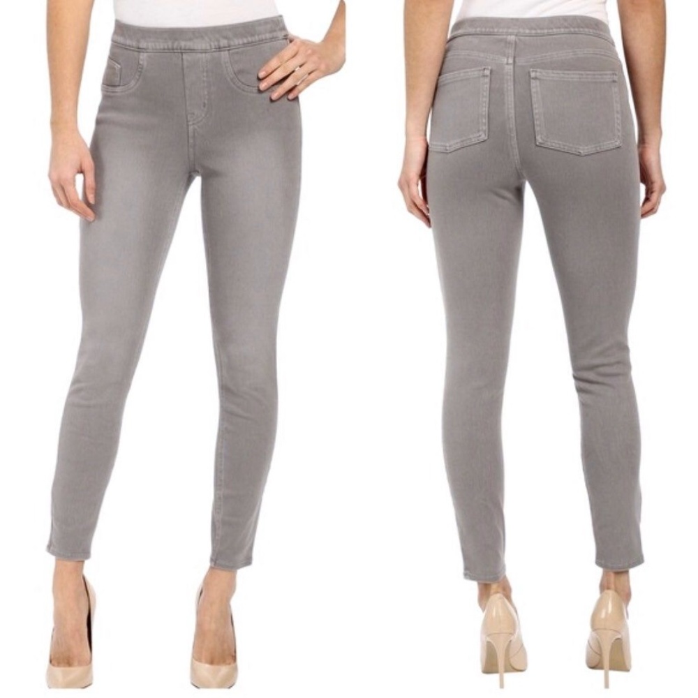 Spanx Gray Cut & Sew Crop Indigo Knit Leggings SM